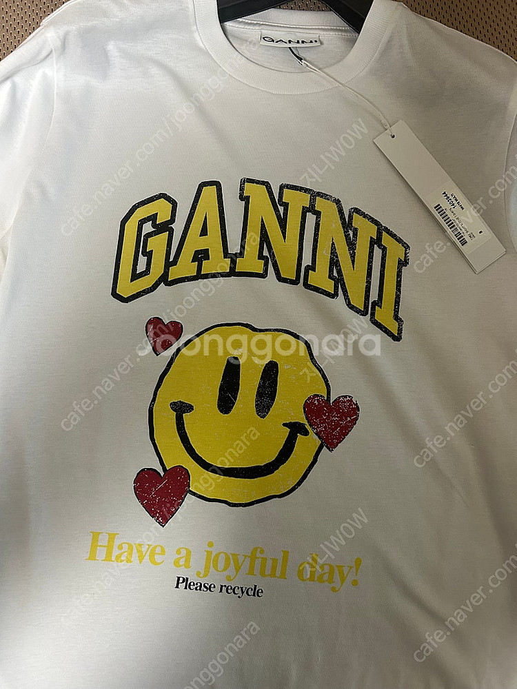 (새상품/정품) GANNI 가니 하트스마일 티셔츠 S--2