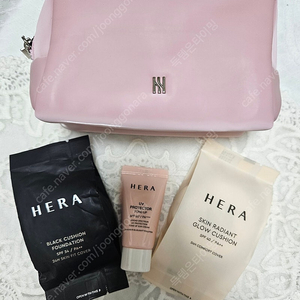 [새상품] 헤라 미니쿠션 블랙, 글로우 세트