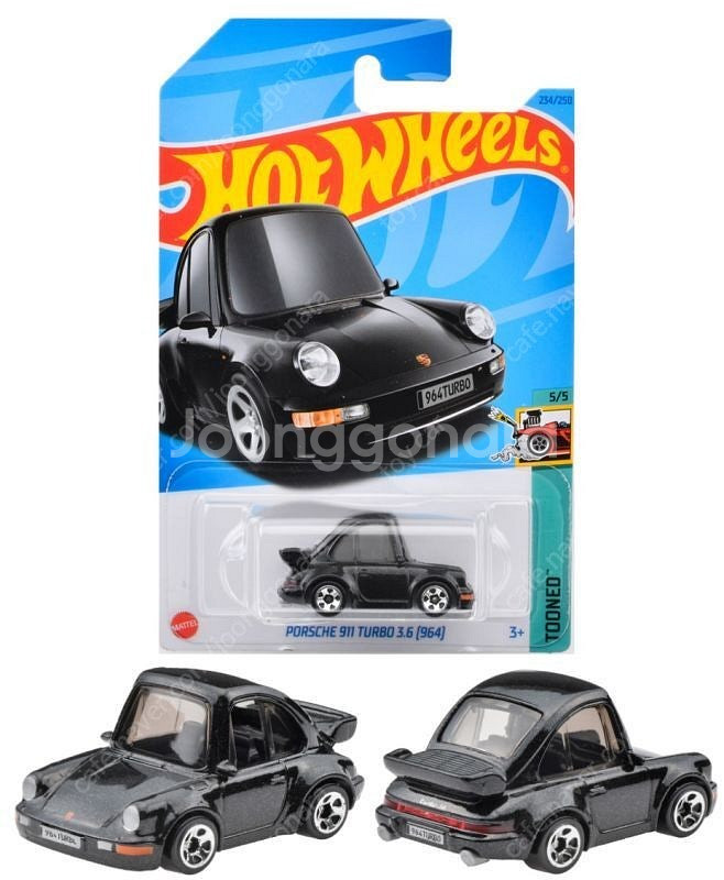 핫휠 포르쉐 911 터보 3.6 툰드 TOONED 블랙...--0