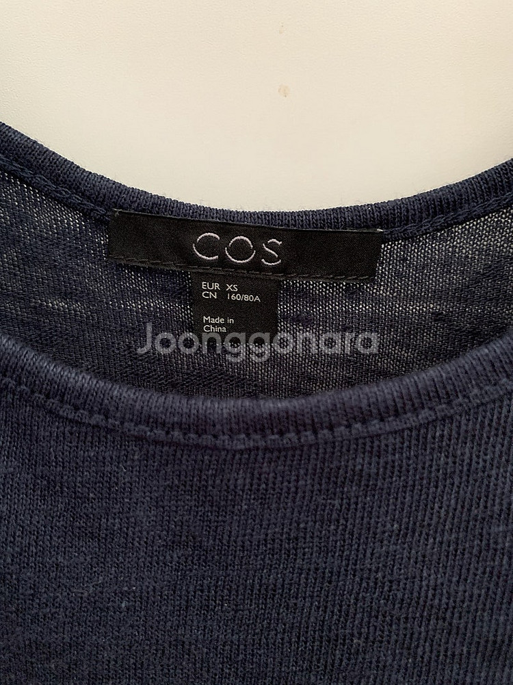 코스 cos 린넨 슬리브리브리스 네이비--3