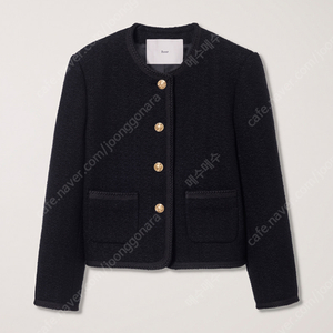 던스트 트위드 블랙 M - CLASSIC BOUCLE TWEED JACKET BLACK