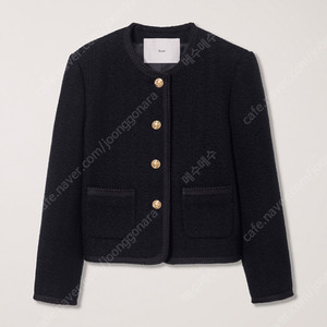 던스트 트위드 블랙 M - CLASSIC BOUCLE TWEED JACKET BLACK