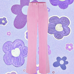 포니테일 멜로우 코듀로이 팬츠 버블핑크 m (소쟌, 쎄모먼)