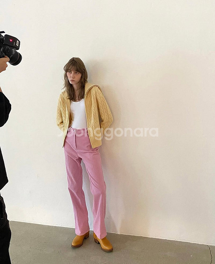 포니테일 멜로우 코듀로이 팬츠 버블핑크 m (소쟌, 쎄모먼)--1