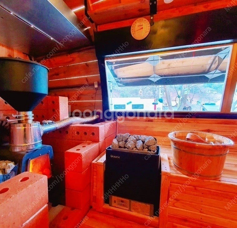 오크통 야외 사우나--4