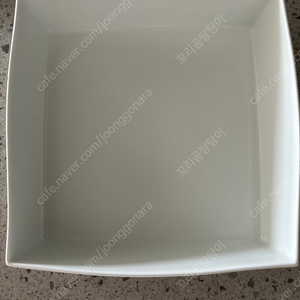 라기환 백자 사각 접시
