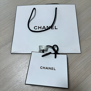 2개 샤넬 종이백 종이가방 쇼핑백