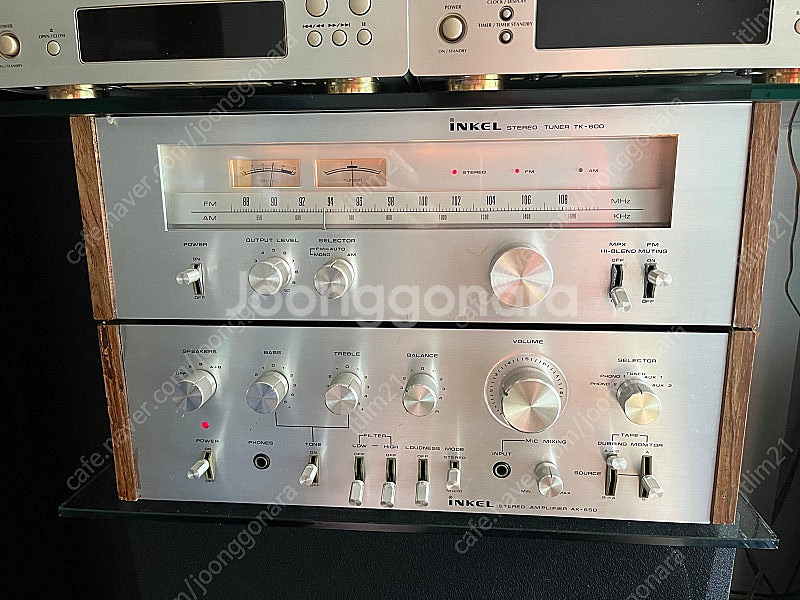 인켈 앰프ak650 + 튜너tk600(우드버전)--3