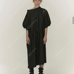 솔티페블 straight shirring shirts dress