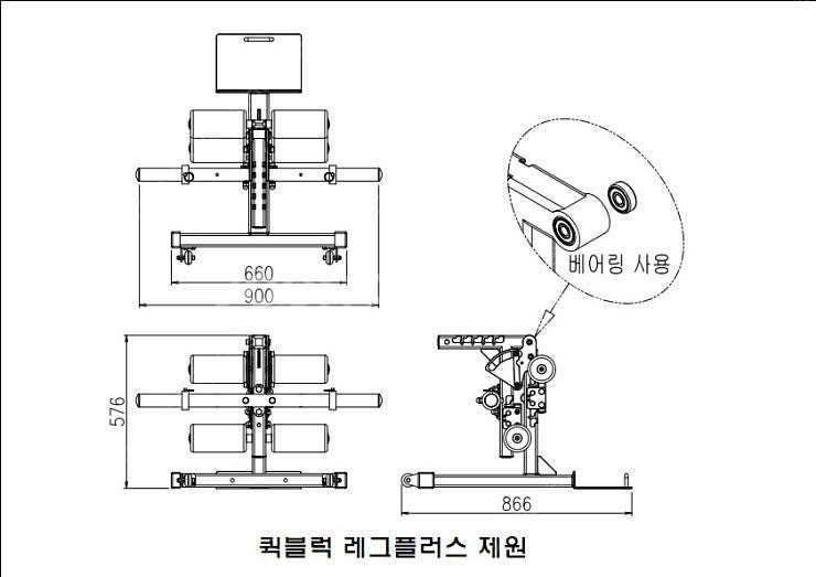 에프몬스터 퀵블럭 레그플러스 벤치옵션 (레그 익스텐션&...--3