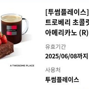 [투썸플레이스] 떠먹는 스트로베리 초콜릿 생크림 + 아메리카노 (R)