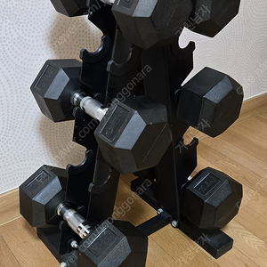 덤벨거치대, 육각고무덤벨 8kg, 10kg, 12.5kg