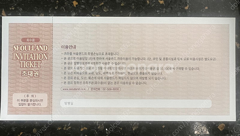 서울랜드 종일 자유이용권 대인소인구분없음 유효기간없음 ...--1