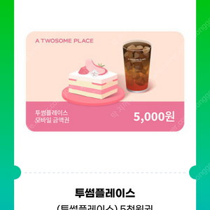 투썸플레이스 5천원권