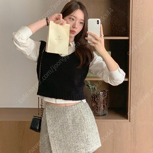 렌느 글리터 스커트 팬츠 그레이