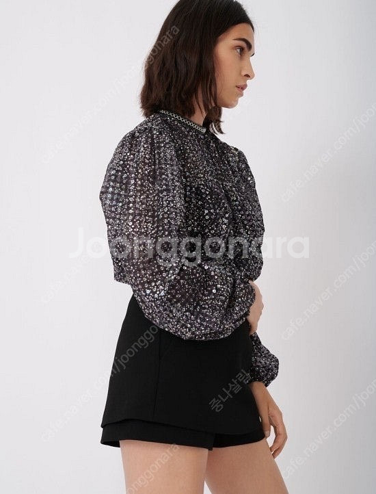 [새상품] maje 마쥬 블랙 스팽글 블라우스 1--3