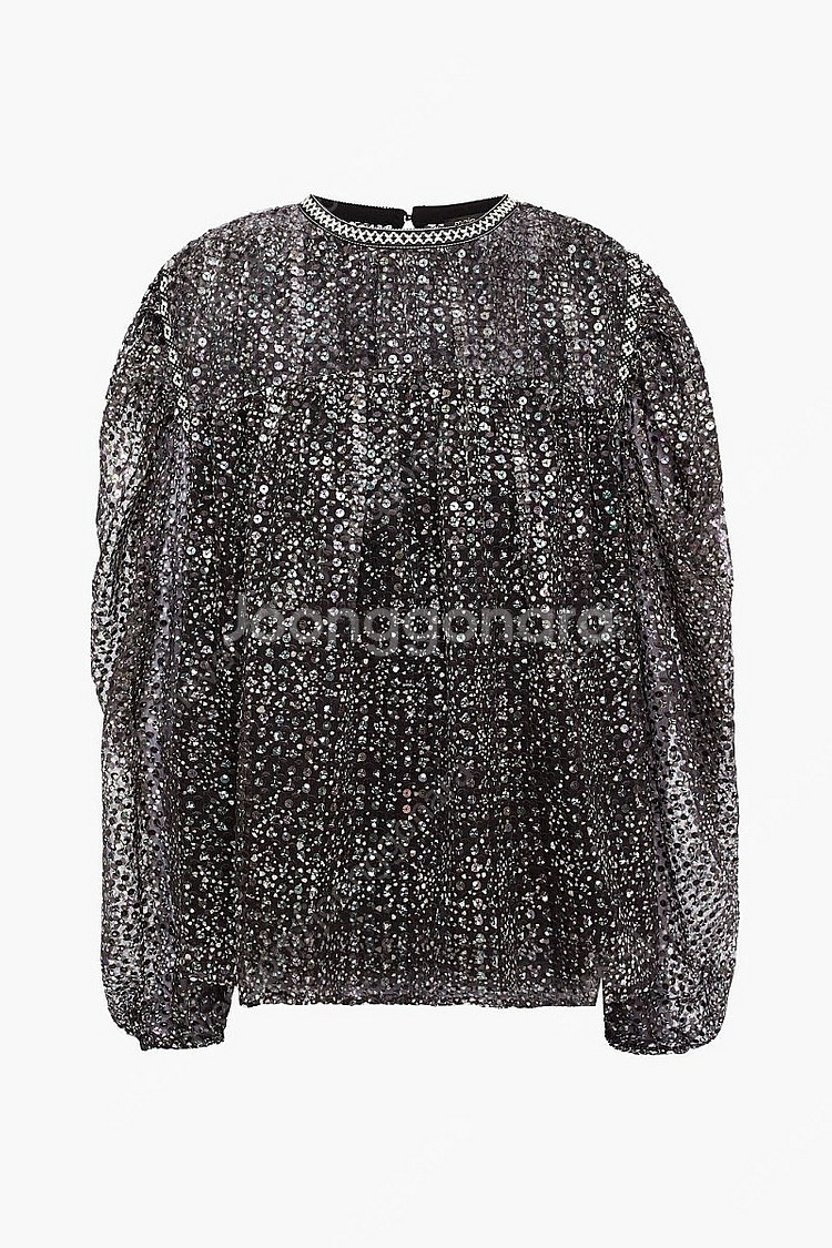 [새상품] maje 마쥬 블랙 스팽글 블라우스 1--5