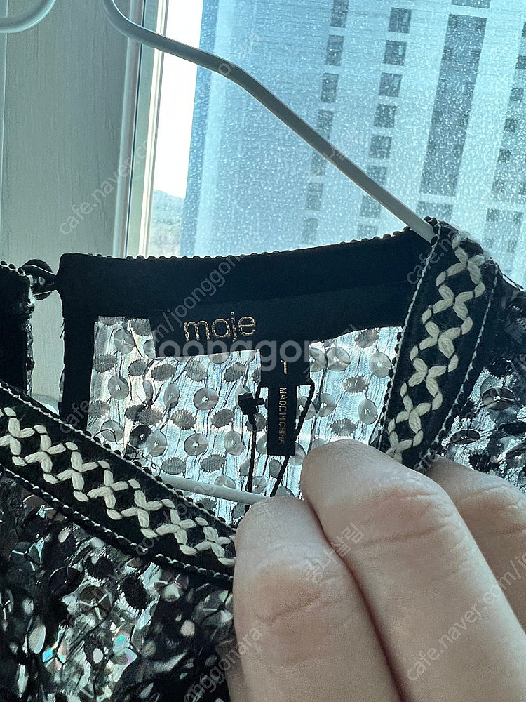 [새상품] maje 마쥬 블랙 스팽글 블라우스 1--7