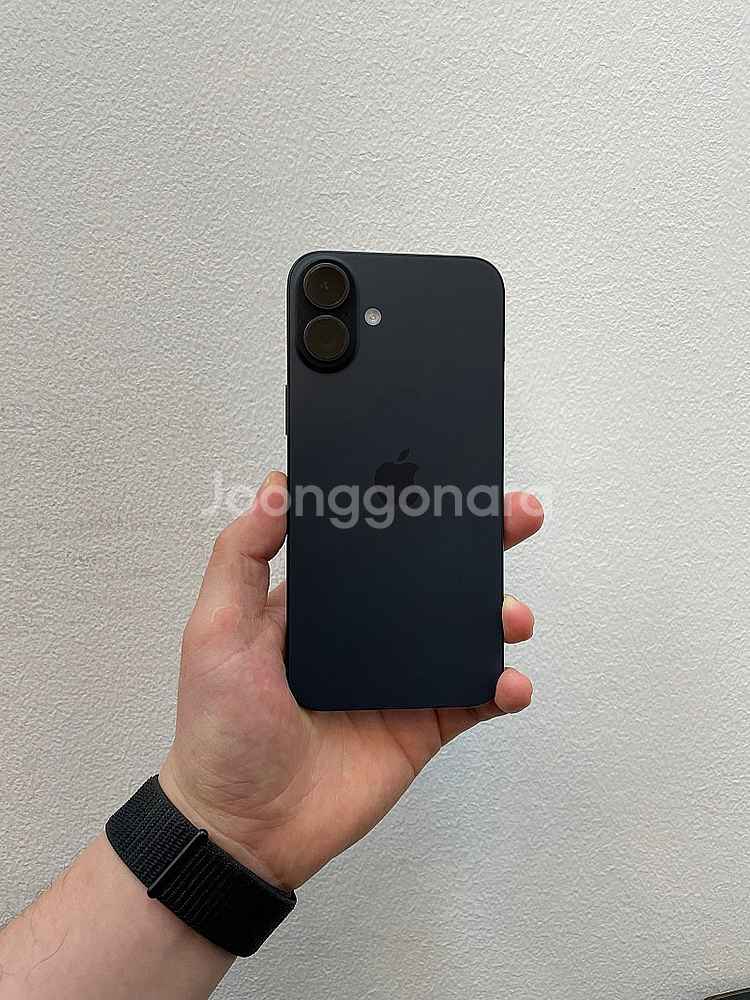 아이폰16플러스 블랙 128GB 배터리100% 상태좋은...--0