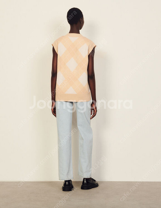 산드로 체크 베스트 36 1사이즈--1