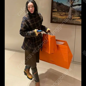 뮤제라 체크 퀼팅 패딩