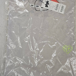 지엘 하트로고 반팔티셔츠 라이트 그레이 150