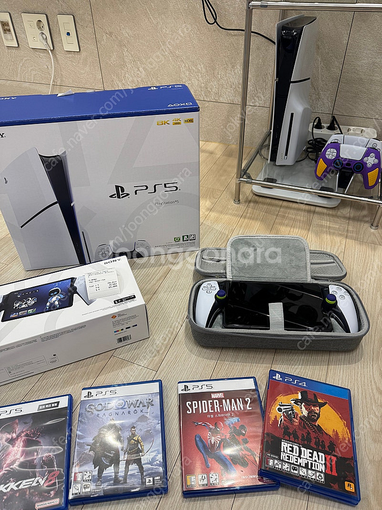 PS5 본체+듀얼센스+게임 4종 세트+플스 포탈--2