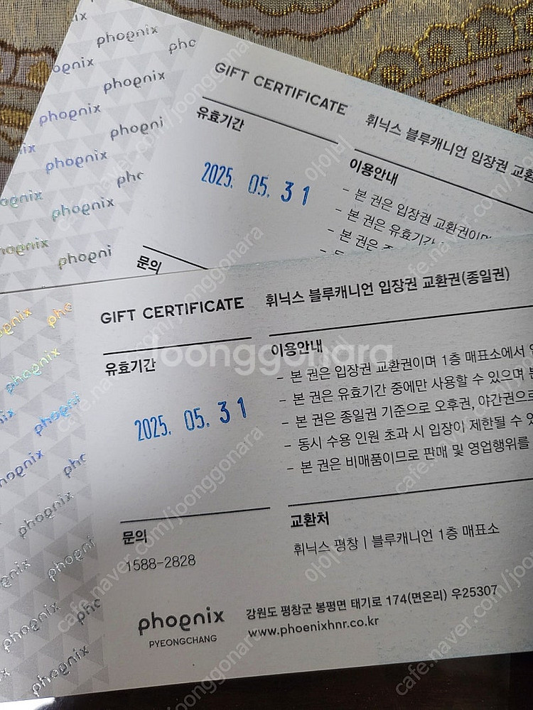 휘닉스 블루캐니언 워터파크 종일권--1