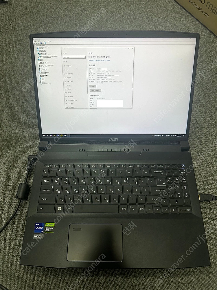 msi m16 b13vf rtx4060 ram 64GB 1TB 게이밍 노트북 판매합니다. 이미지