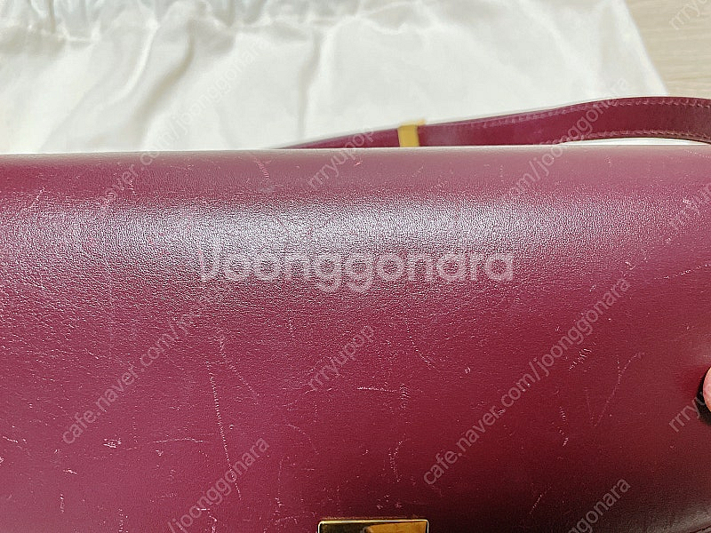 셀린느 클래식박스 버건디--9