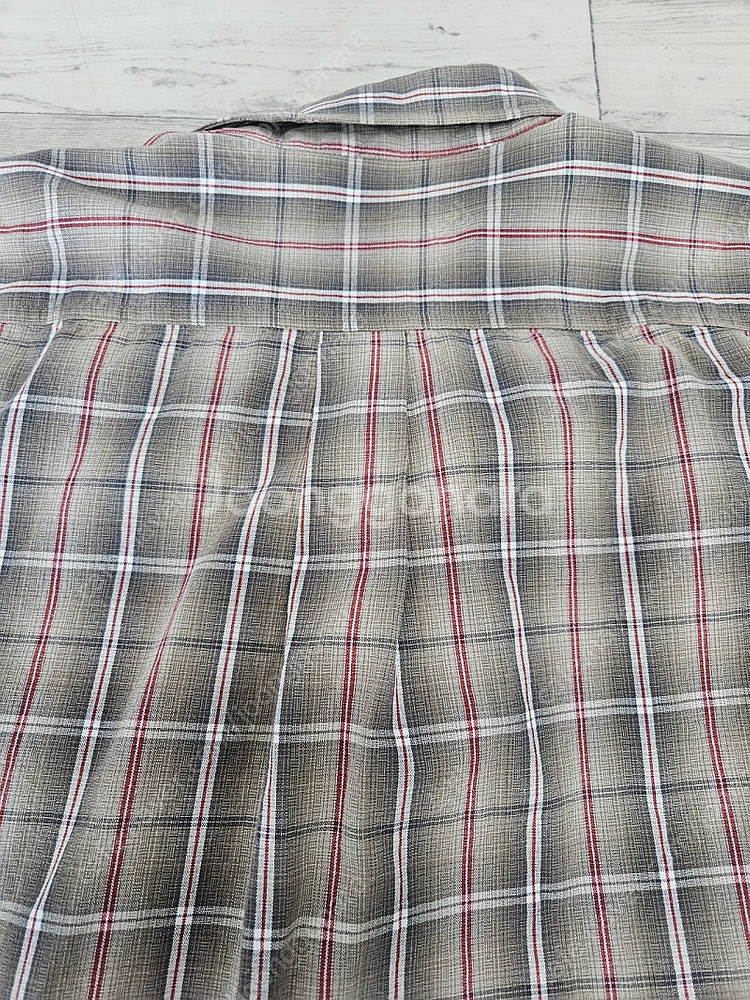 (xl)칼하트 빈티지 체크 반팔셔츠 브라운--2