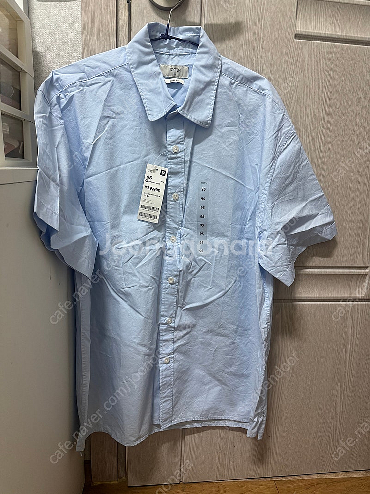 탑텐 topten 포플린 오버핏 반팔 셔츠--0