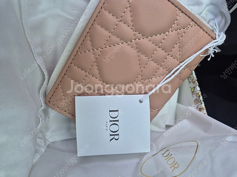 Dior 레이디 디올 가드니아 미니 지갑--2