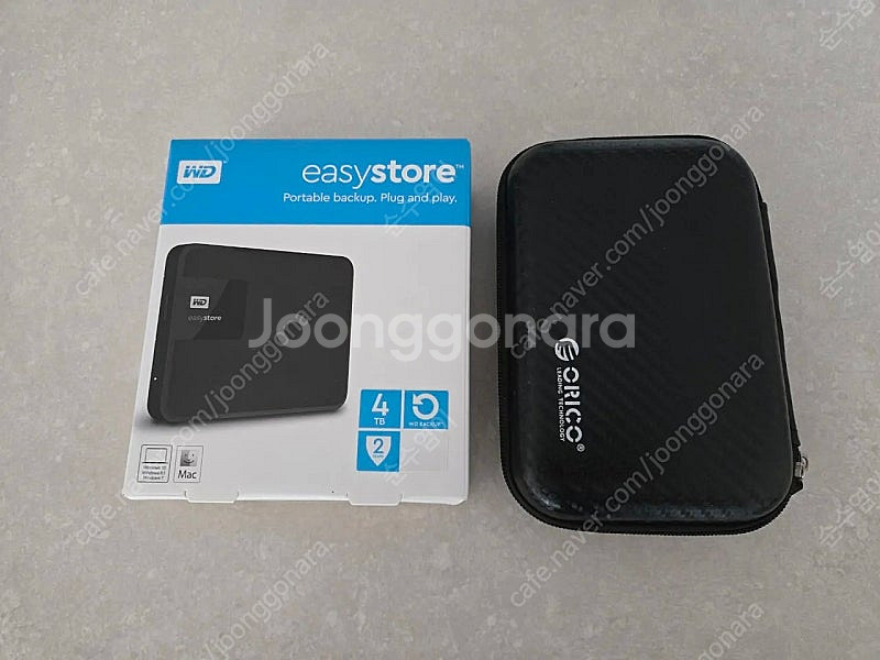 WD 이지스토어 4TB 외장하드 새상품 팝니다.--0