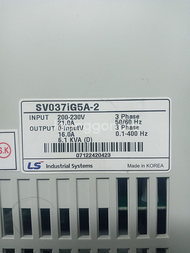 LS 5마력 ( 3.7 KW ) 인버터 판매합니다.--...--2