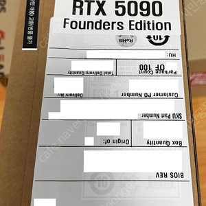 RTX 5090 FE 파운더스 에디션 미개봉 새제품
