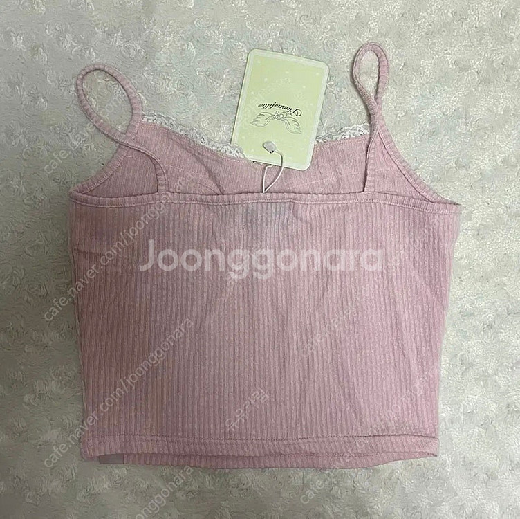 플리즈노팔로우 플노팔 하니 레이스 슬리브리스 탑 핑크,...--5