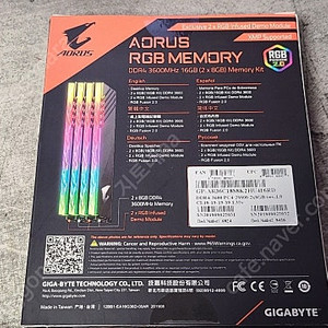 기가바이트 AORUS DDR4-3600 (8GB X 4) 32기가 팝니다