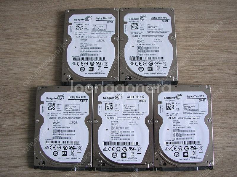 시게이트 2.5" 500GB 하드디스크 5개 일괄--0