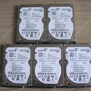 시게이트 2.5" 500GB 하드디스크 5개 일괄