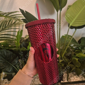 디저트39 지압텀블러 레드 700ml + 빨대 포함