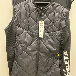 아슬레타 그리드 기모 패딩쪼끼 xl 세재품 급처