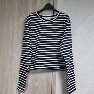 스트라이프 크롭 티셔츠