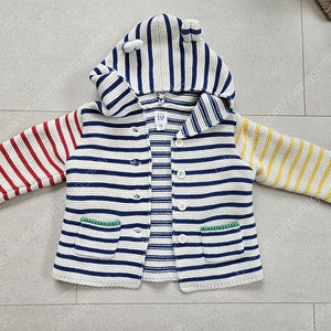 GAP 갭 베이비 곰돌이 니트 가디건 12-18m