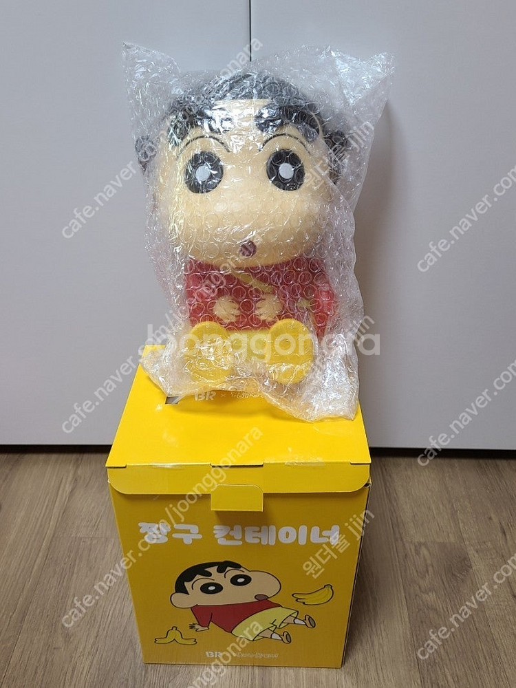 베스킨라빈스 짱구 흰둥이 컨테이너 팝콘통 저금통--1