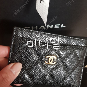 샤넬 카드슬롯 캐비어 블랙 금장