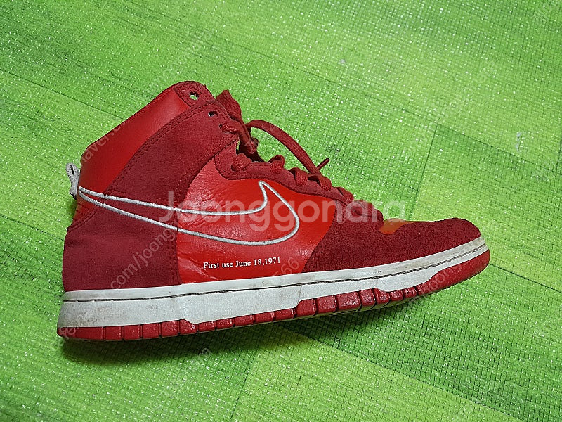 중고 나이키 덩크 하이 1971 레드 남녀공용 250사...--6