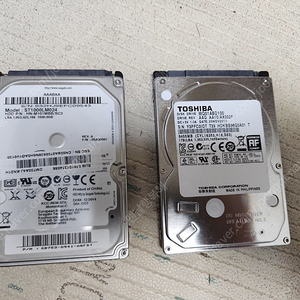 노트북용 sata hdd 1t 2개 (삼성, 도시바) 일괄 2만원