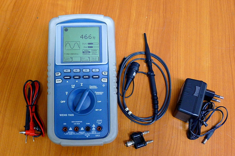 휴대용 올인원 다기능종합계측기 웬스 WENS700S 오실로스코프,멀티미터,주파수카운터,함수발생기,로직아날라이저--1