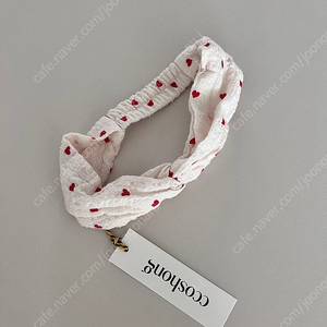 꼬숑 하트 헤어밴드 S